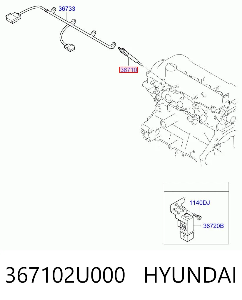 367102U000 Hyundai/Kia Świeca żarowa