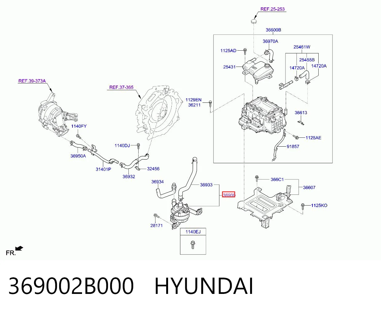369002B000 Hyundai/Kia Pompa chłodzenia falownika