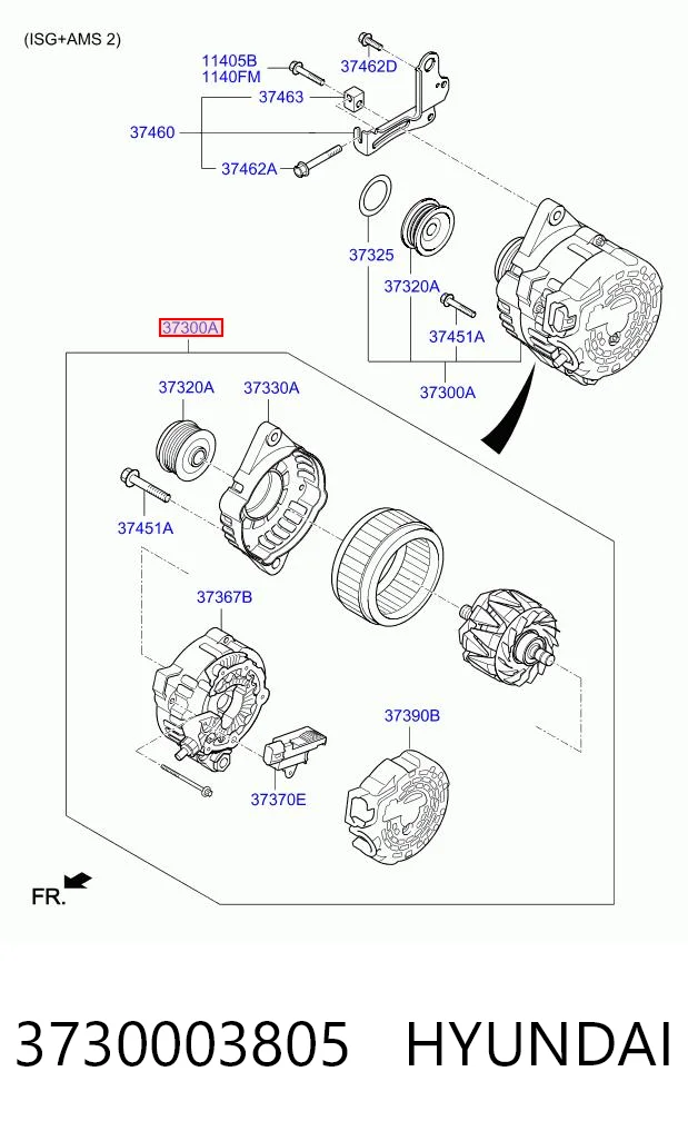 3730003805 Hyundai/Kia Alternator
