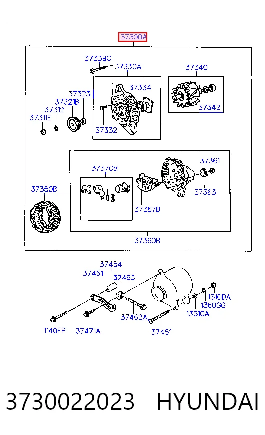 3730022023 Hyundai/Kia Alternator