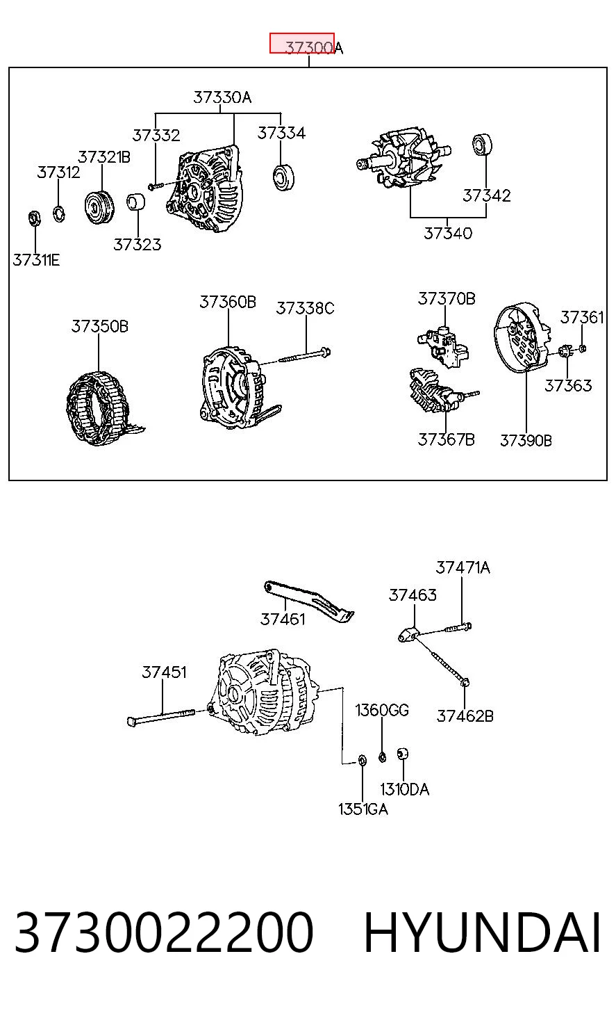 Alternator Hyundai Accent 1