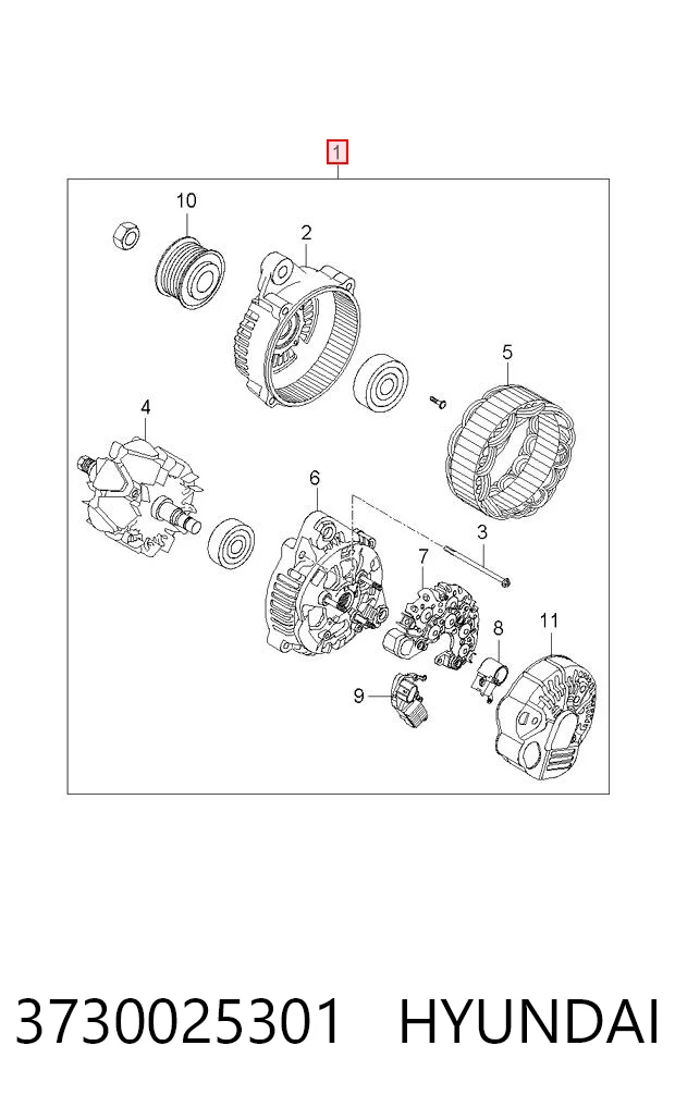 3730025301 Hyundai/Kia Alternator