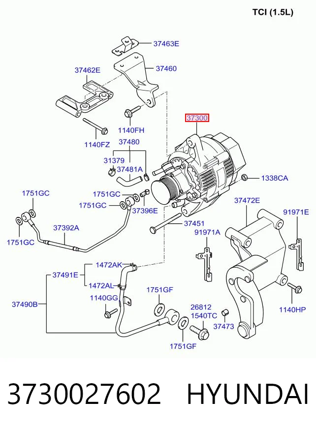 Alternator Hyundai Accent III sedana (MC) (2005 - 2012) cena, od 73,21 USD