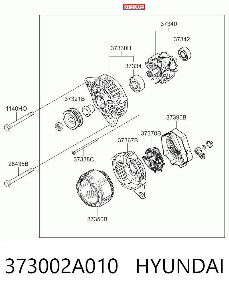 373002A010 Hyundai/Kia Alternator