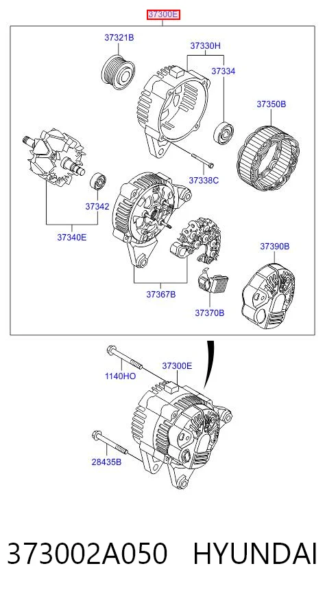 373002A050 Hyundai/Kia Alternator