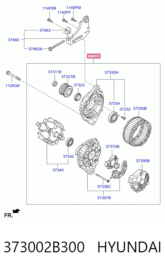 373002B300 Hyundai/Kia Alternator