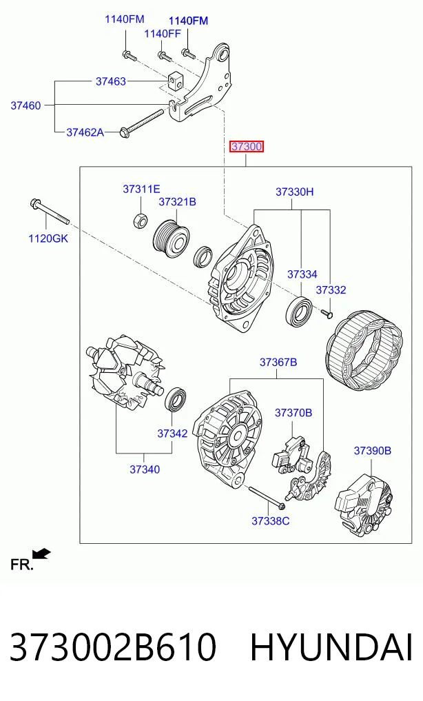 373002B610 Hyundai/Kia Alternator