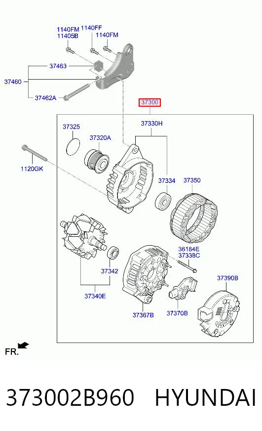 373002B960 Hyundai/Kia Alternator