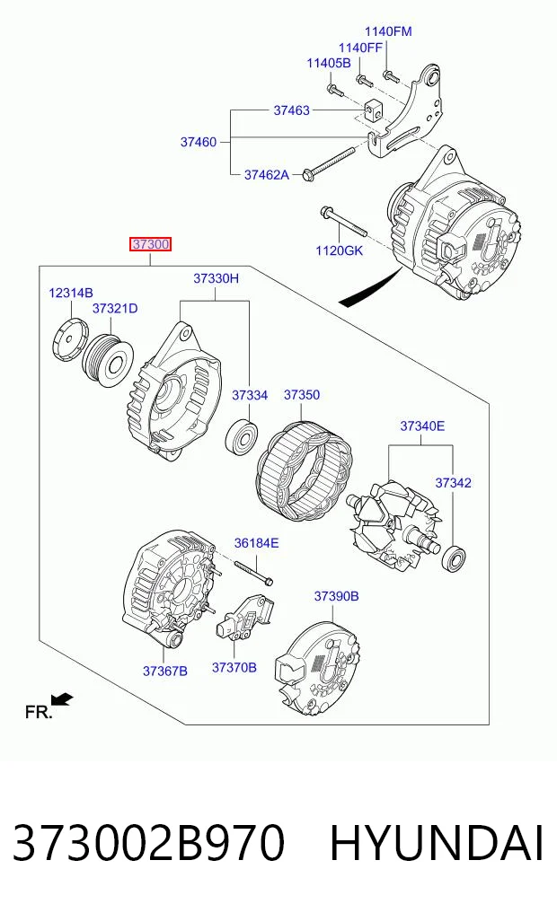 373002B970 Hyundai/Kia Alternator
