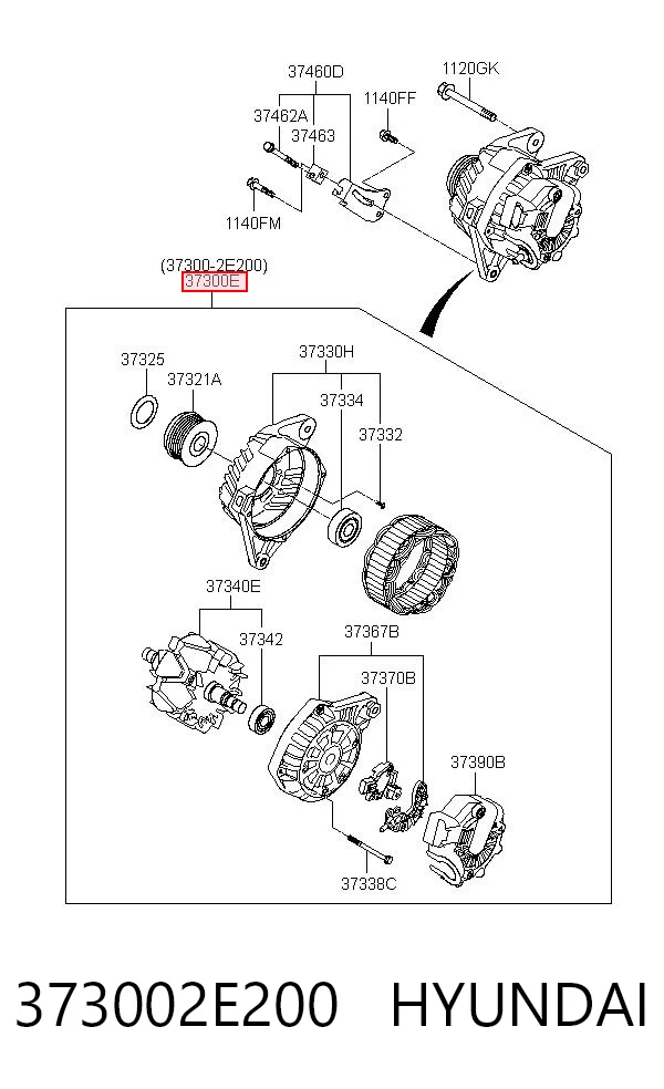 373002E200 Hyundai/Kia Alternator