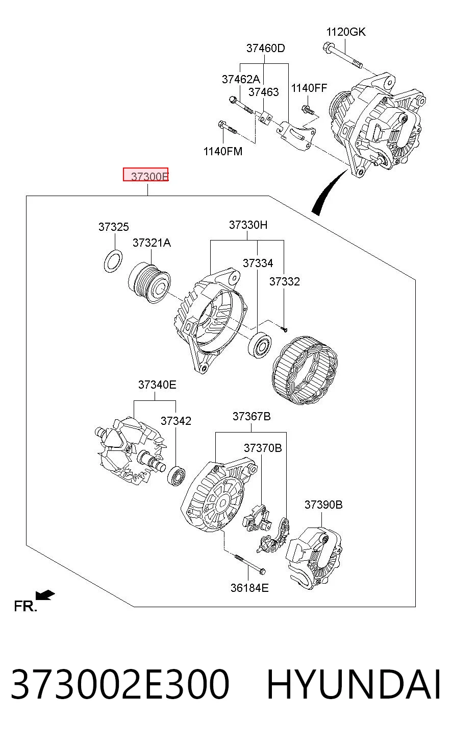 373002E300 Hyundai/Kia Alternator