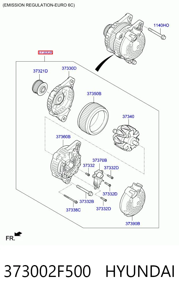 Alternator do Hyundai Santa Fe IV TM, TMA