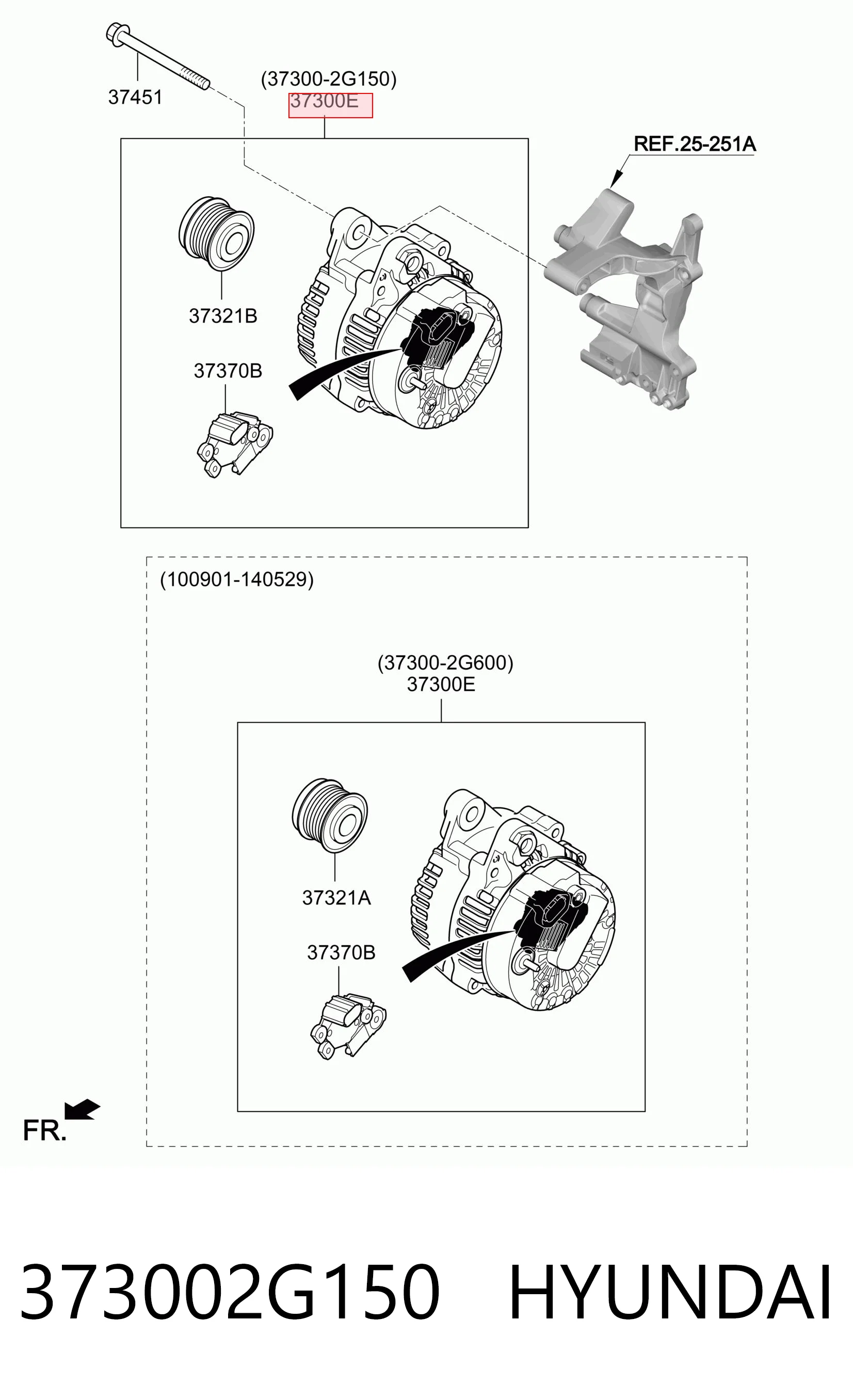 373002G150 Hyundai/Kia Alternator