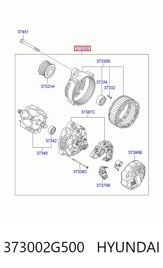 373002G500 Hyundai/Kia Alternator
