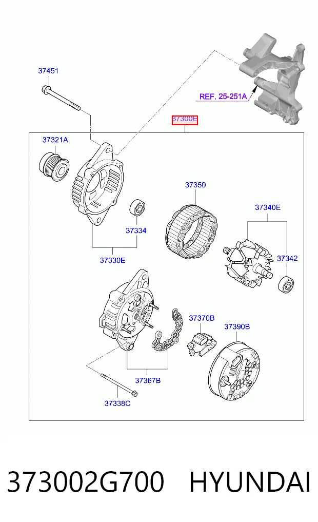 373002G700 Hyundai/Kia Alternator