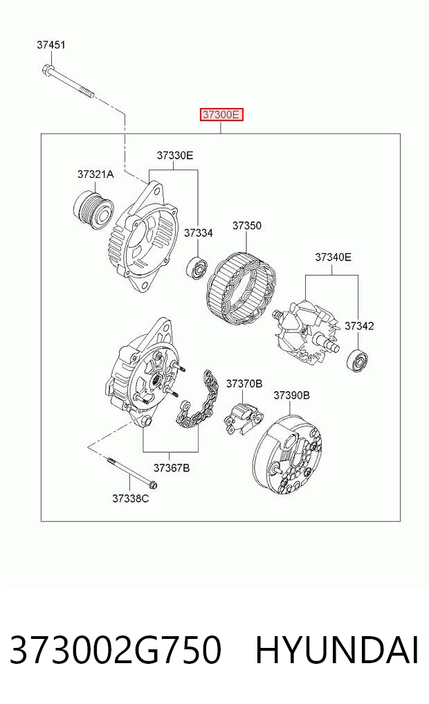 373002G750 Hyundai/Kia Alternator
