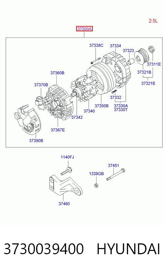 3730039400 Hyundai/Kia Alternator