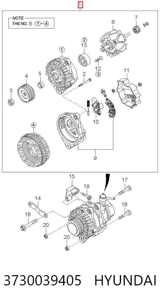 3730039405 Hyundai/Kia Alternator