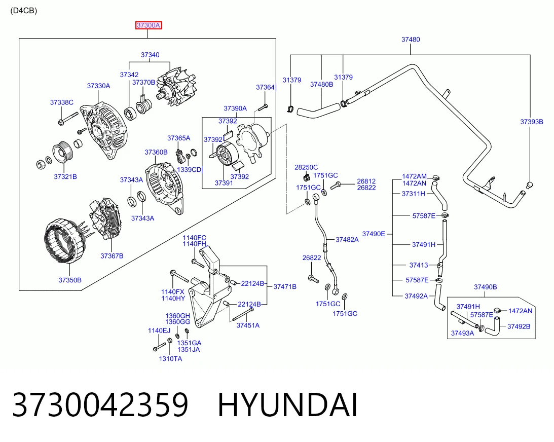 3730042359 Hyundai/Kia Alternator