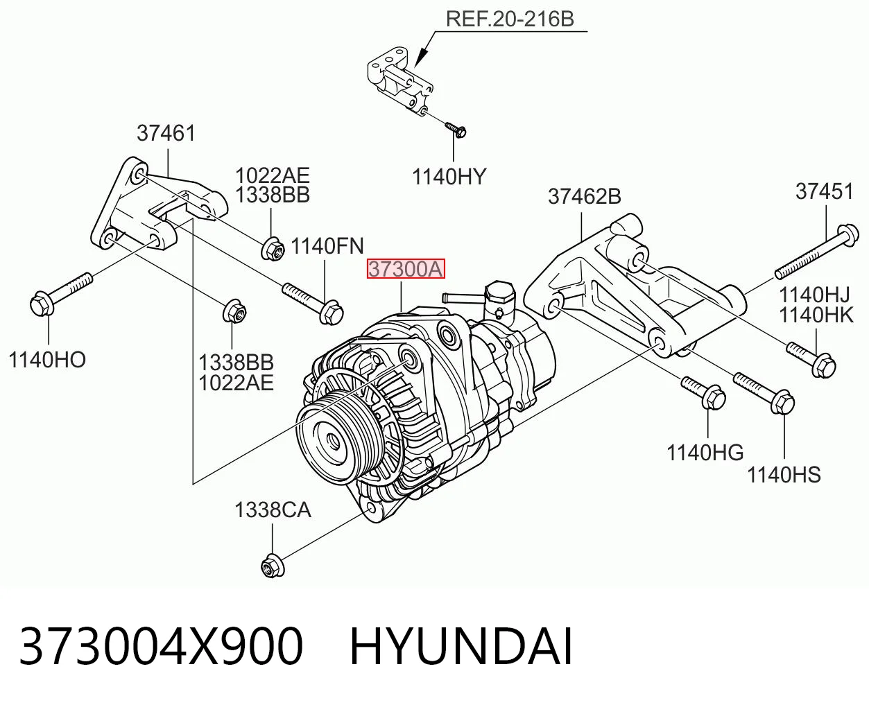 Alternator do KIA Carnival III VQ