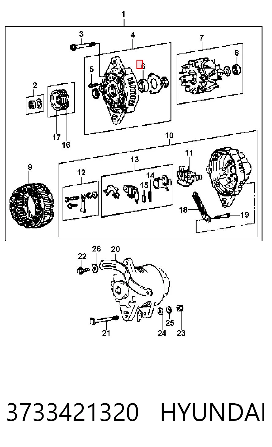 Do koszyka Łożysko alternatora Mitsubishi Lancer III C1A,C6A