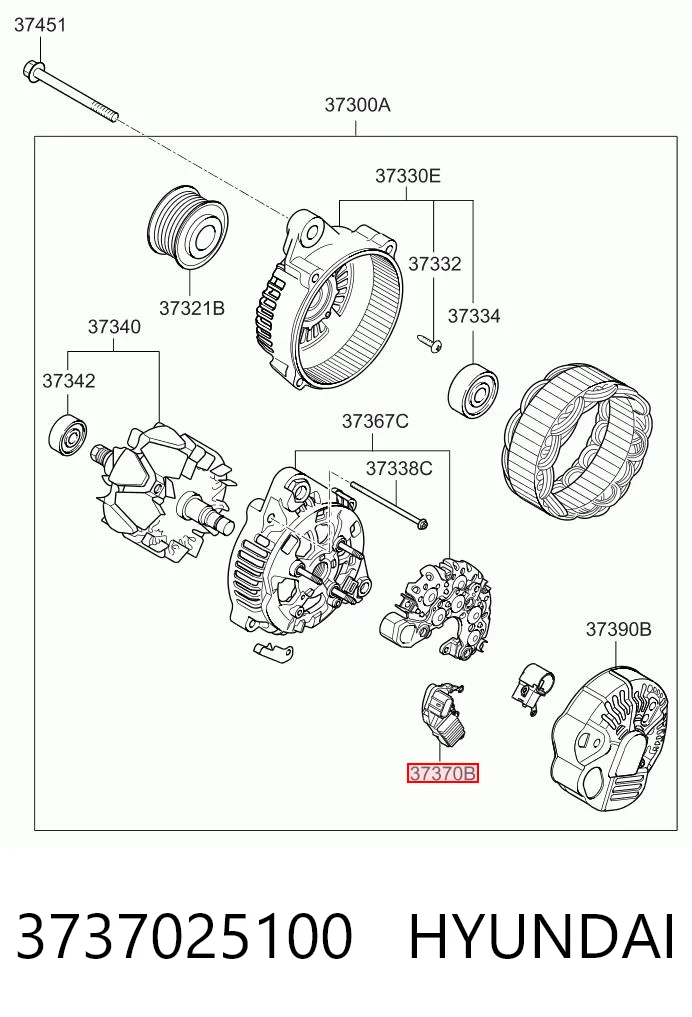 Regulator alternatora (przekaźnik ładowania) KIA Cerato II
