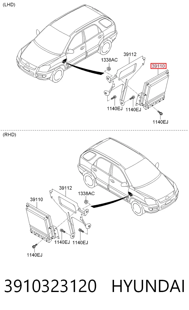 Sterownik silnika do KIA Sportage II JE