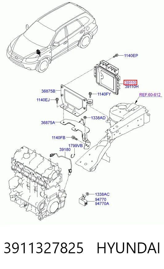 Sterownik silnika Hyundai Santa Fe II SUV (CM) (2006 - 2012) cena, od 141,56 USD
