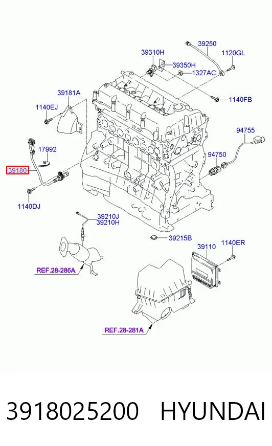3918025200 Hyundai/Kia Czujnik położenia wału korbowego
