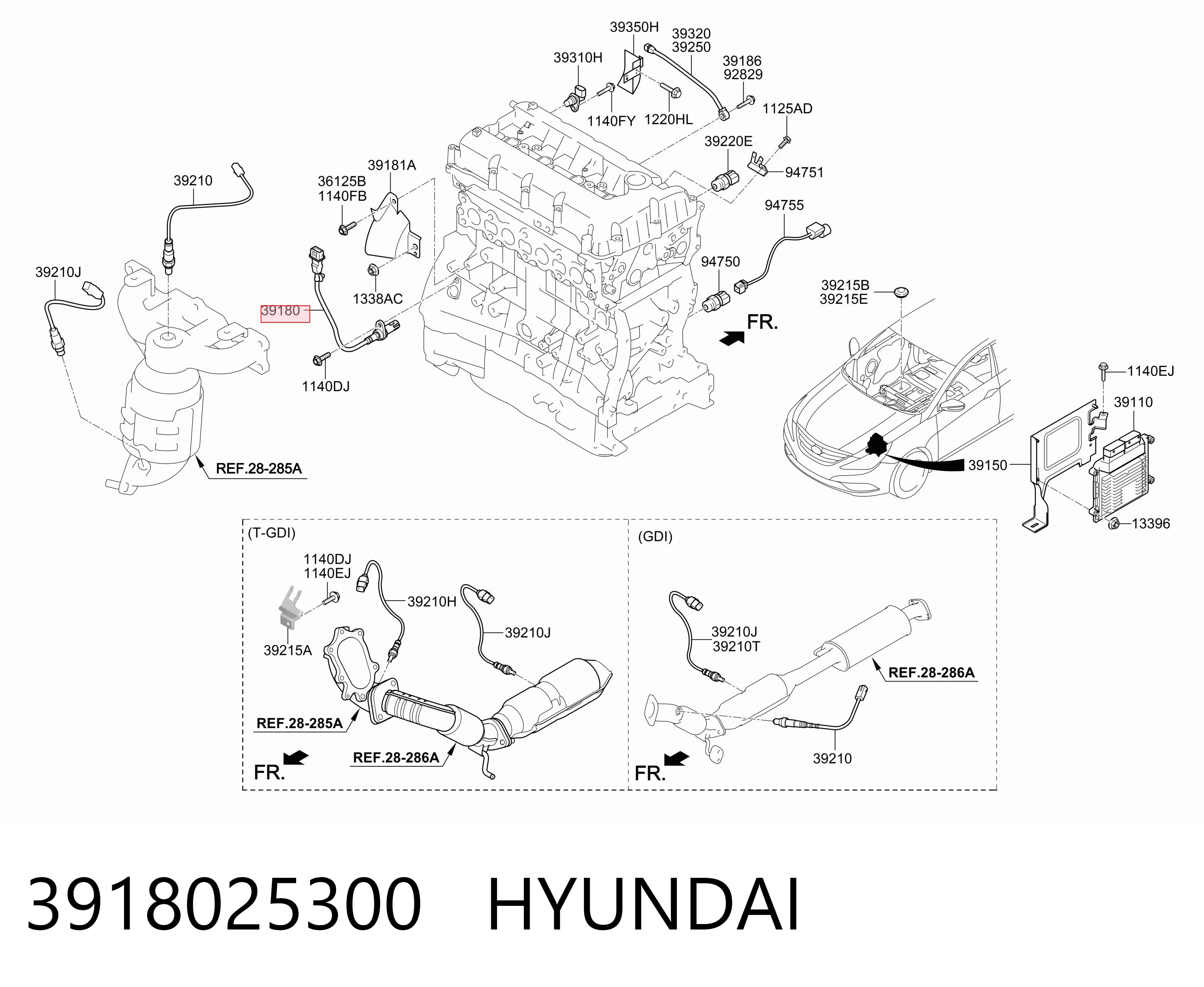 3918025300 Hyundai/Kia Czujnik położenia wału korbowego