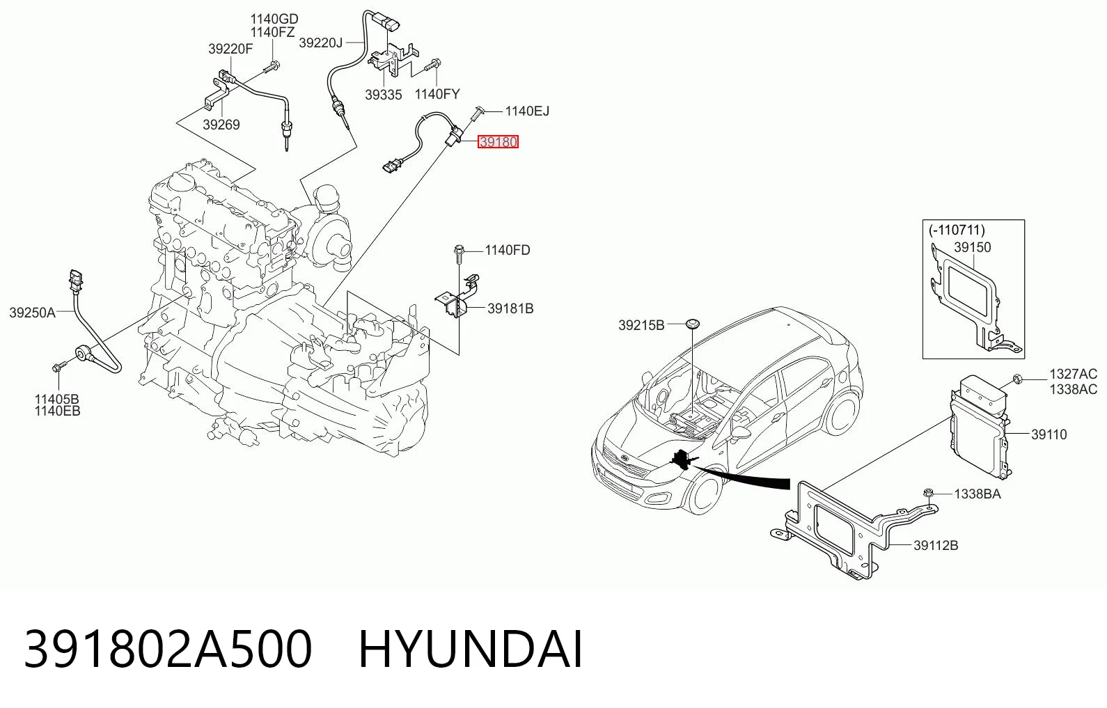 Czujnik położenia wału korbowego KIA Rio III