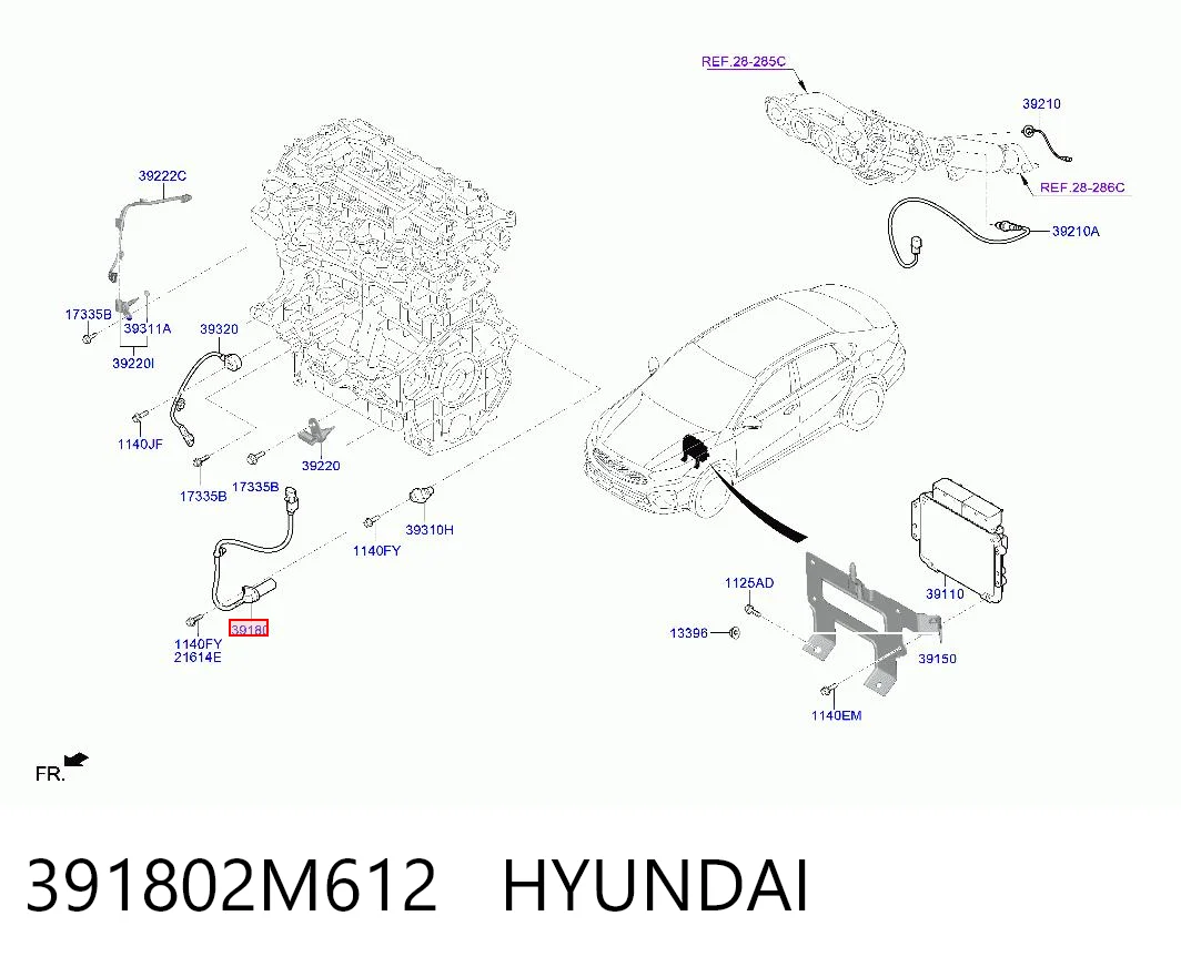 Czujnik położenia wału korbowego do Hyundai Sonata VIII DN8
