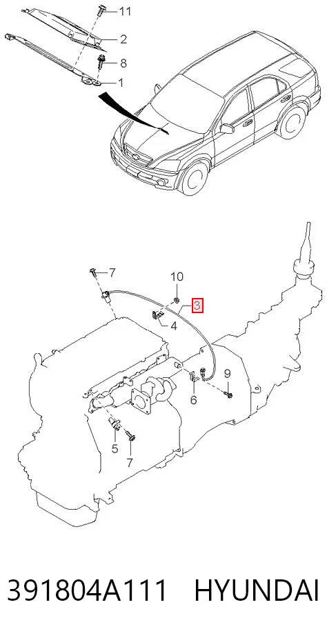 Czujnik położenia wału korbowego do Hyundai H200  