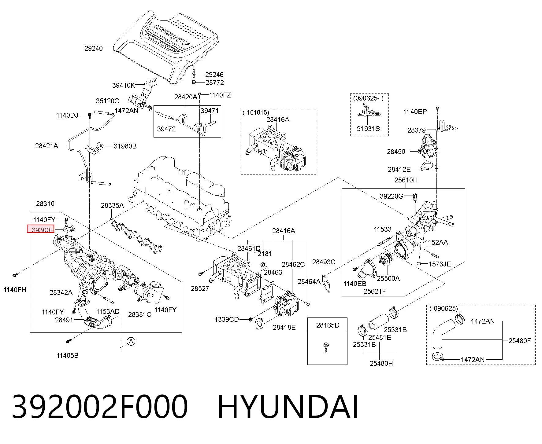 392002F000 Hyundai/Kia Czujnik ciśnienia w kolektorze ssącym, MAP
