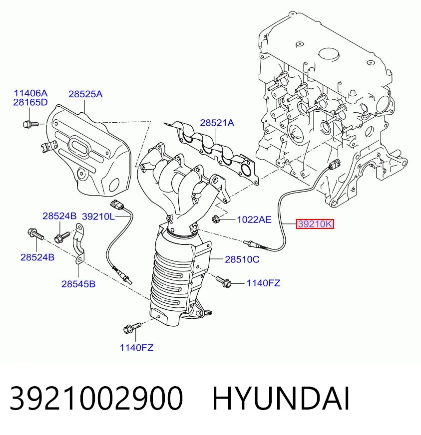 3921002900 Hyundai/Kia Sonda lambda czujnik tlenu przed katalizatorem