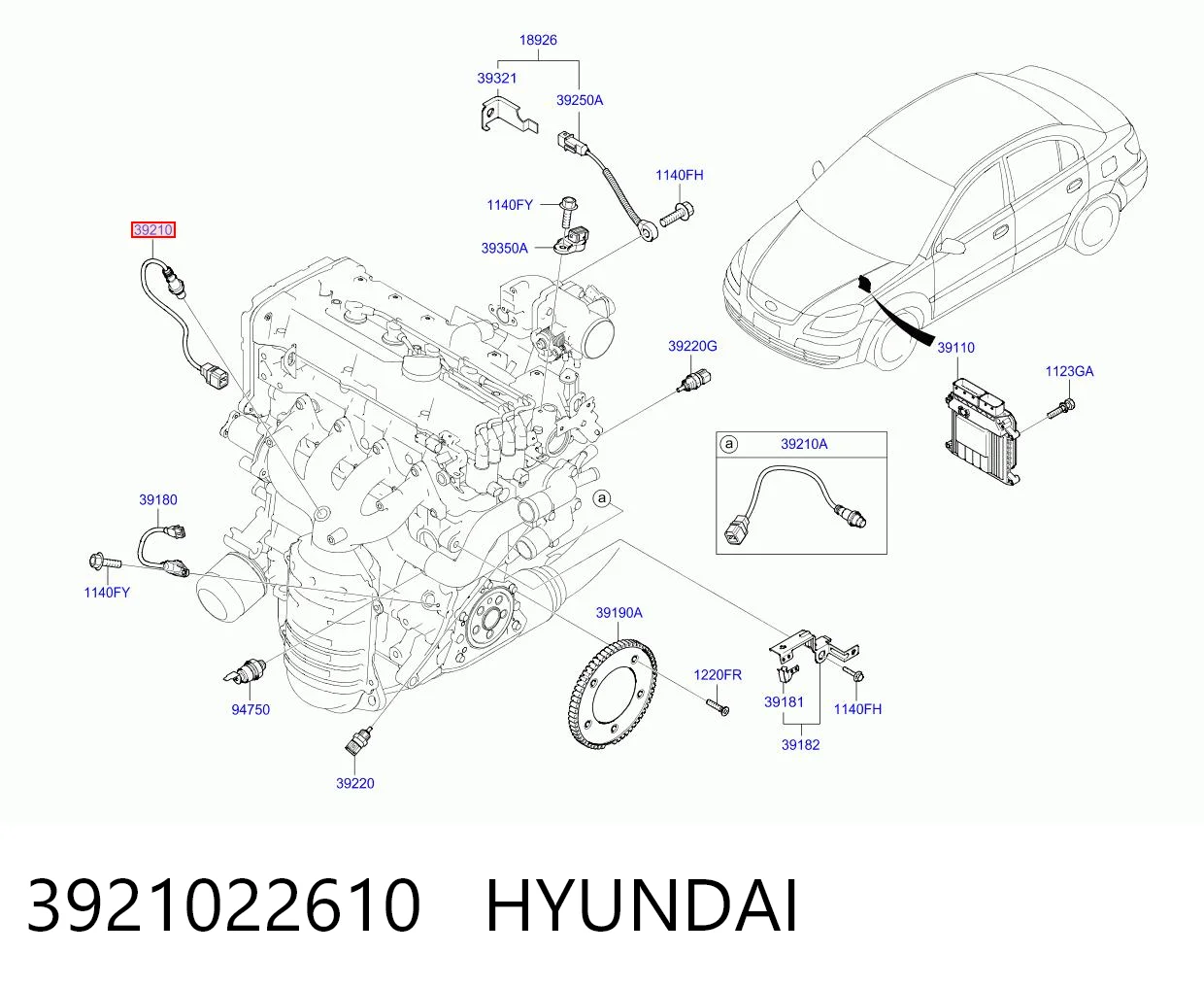Sonda lambda, czujnik tlenu KIA Rio II sedana (JB) (2005 - 2011) cena, od 49,03 USD