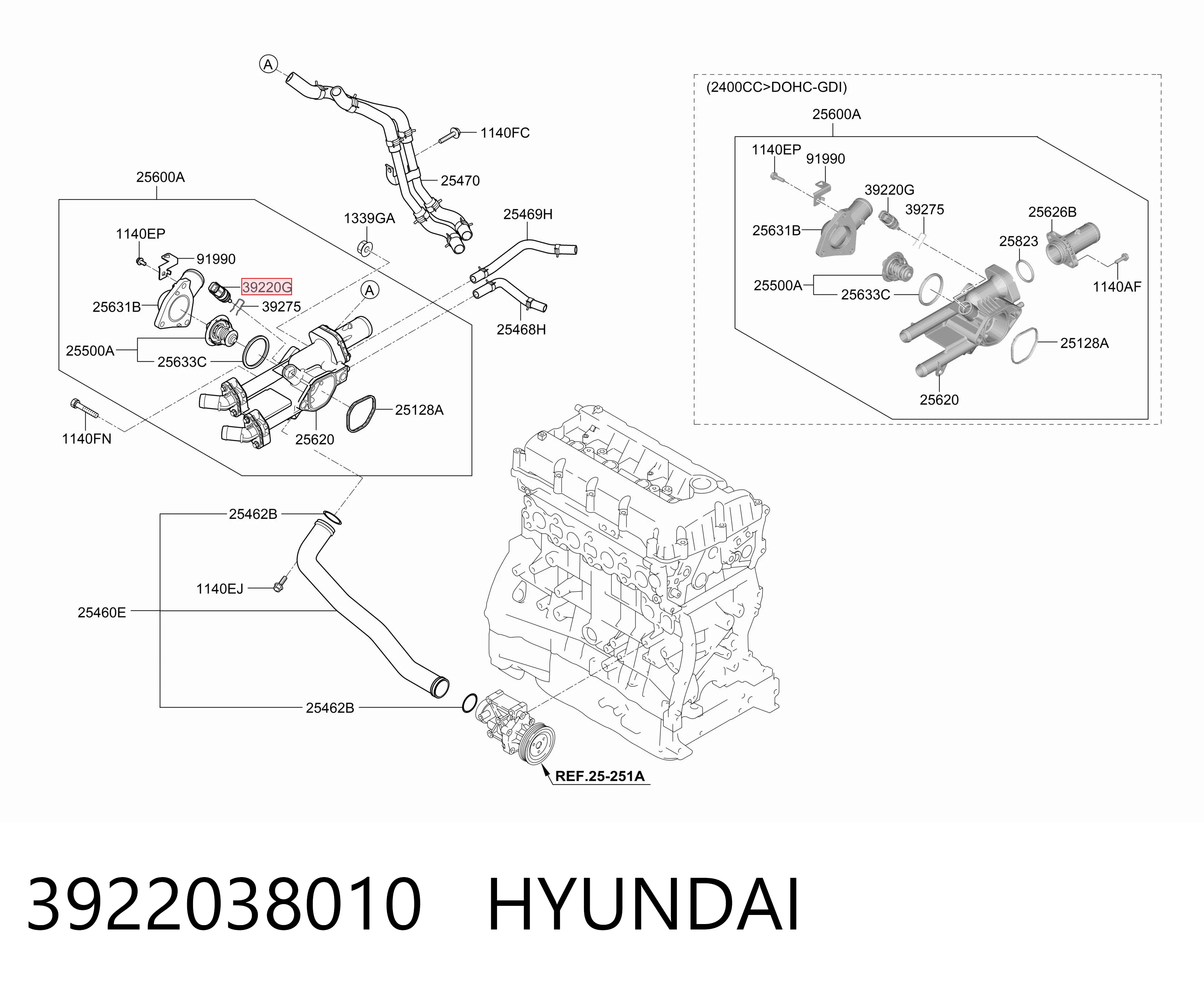 3922038010 Hyundai/Kia Czujnik temperatury płynu chłodzącego