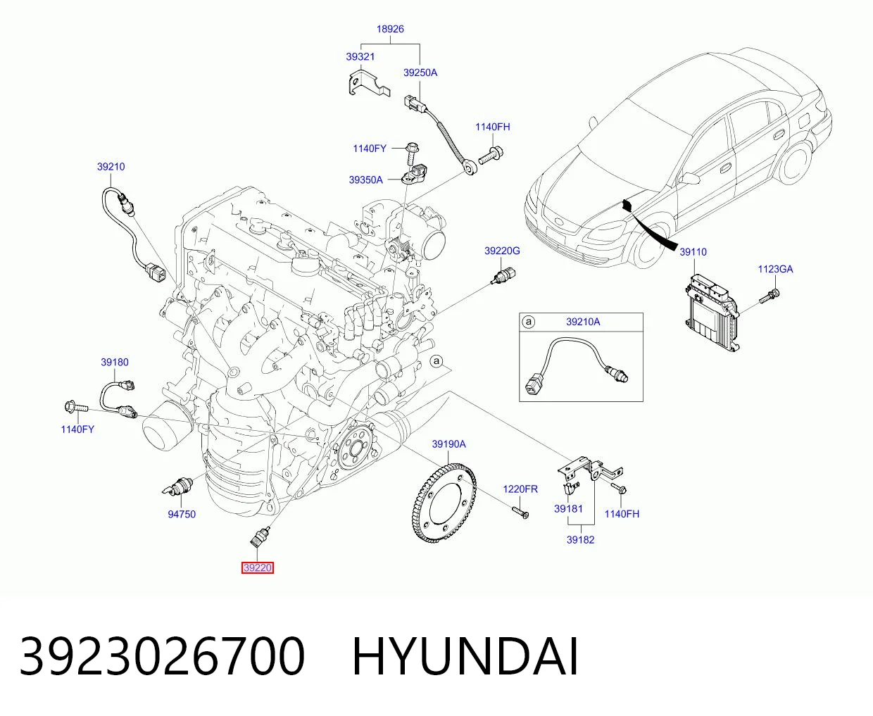 3923026700 Hyundai/Kia Czujnik temperatury płynu chłodzącego