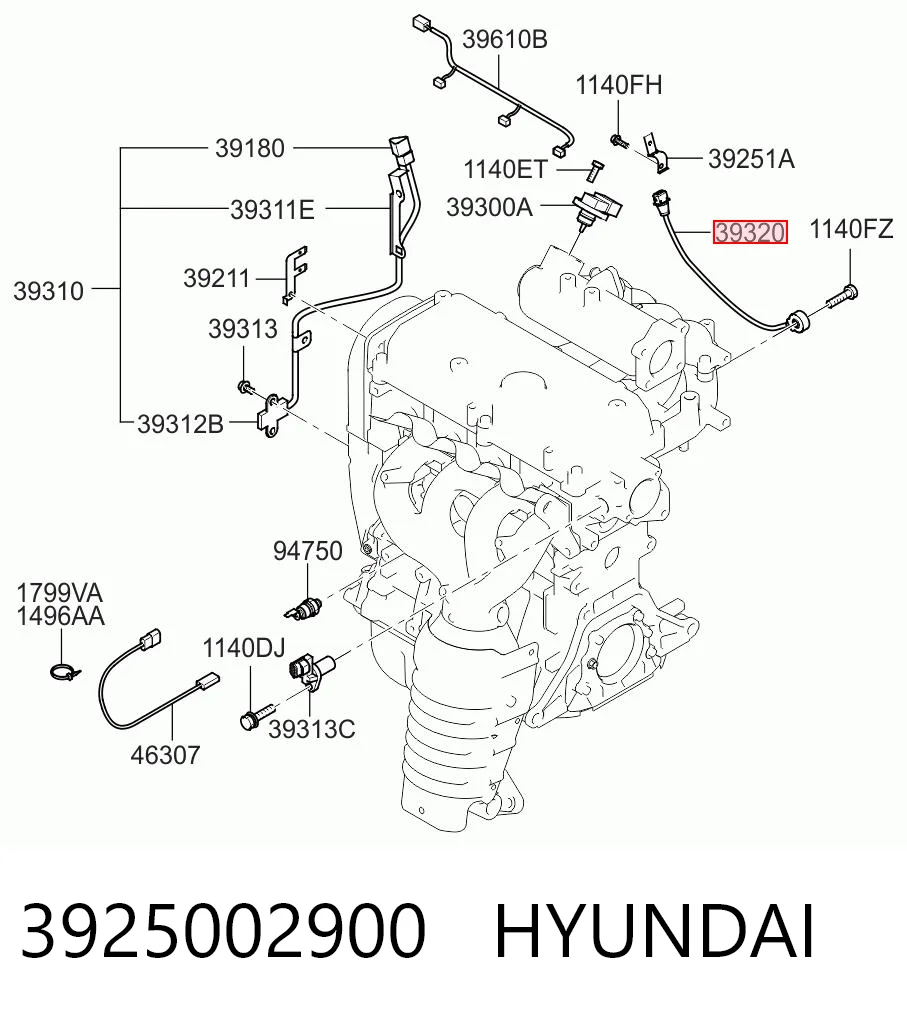 Czujnik stukowy (czujnik spalania stukowego) Hyundai Accent III sedana (MC) (2005 - 2012) cena, od 18,60 USD