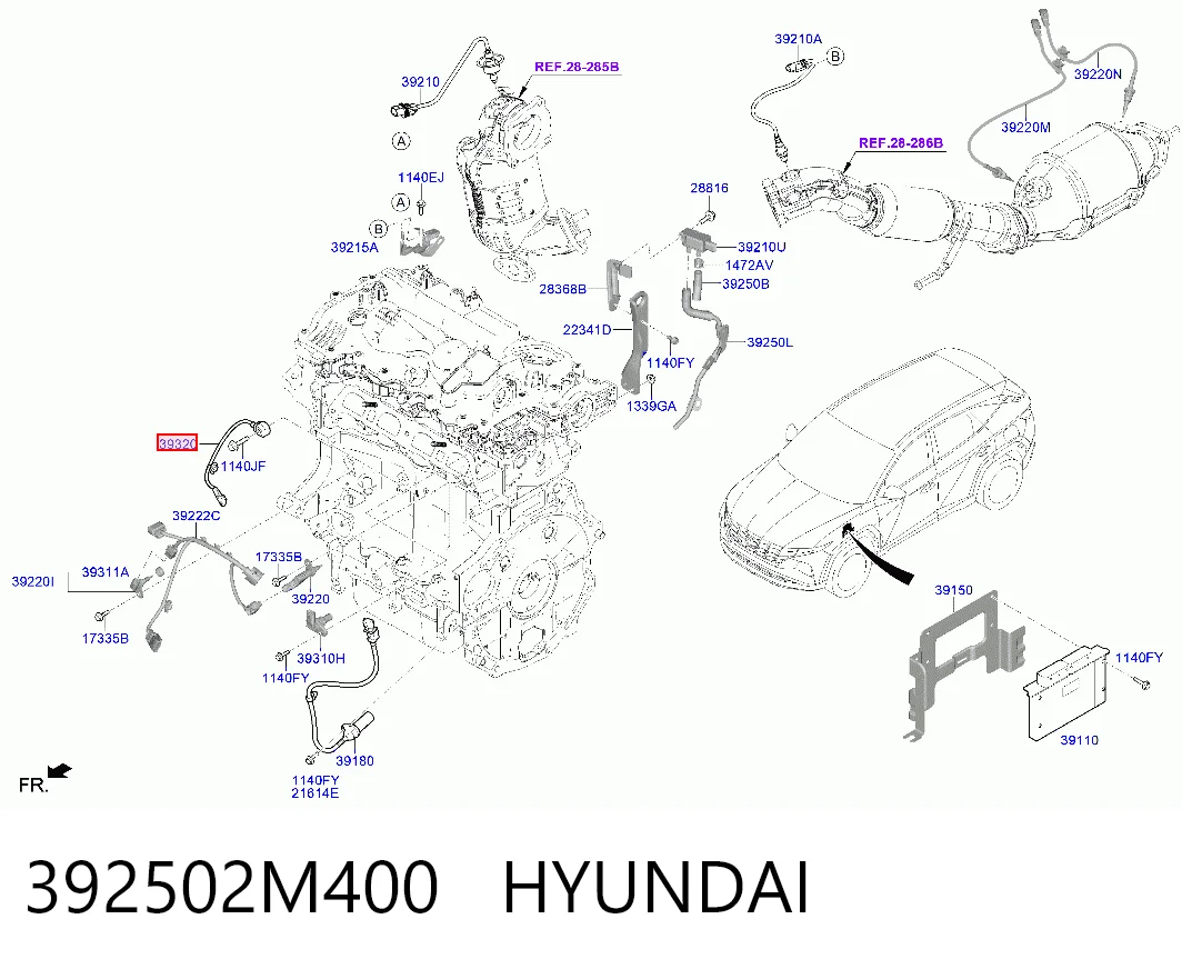 Kupić Czujnik stukowy (czujnik spalania stukowego) Hyundai Sonata  DN8 w dobrej cenie