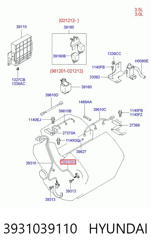 3931039110 Hyundai/Kia Czujnik położenia wałka rozrządu