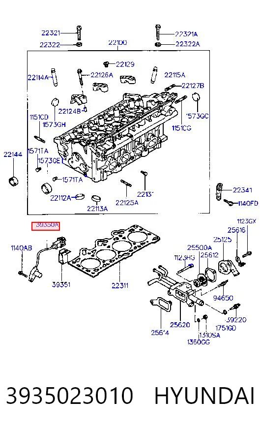 Czujnik położenia wałka rozrządu Hyundai Accent I sedana (1994 - 2001) cena, od 34,74 USD
