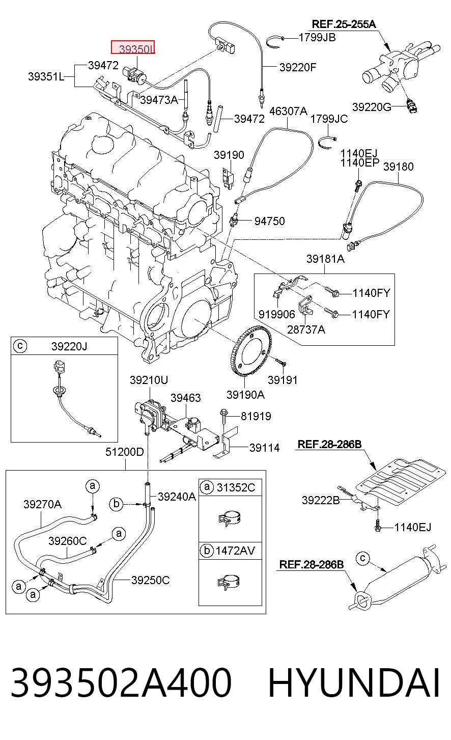Do koszyka Sonda lambda, czujnik tlenu Hyundai Santa Fe II CM