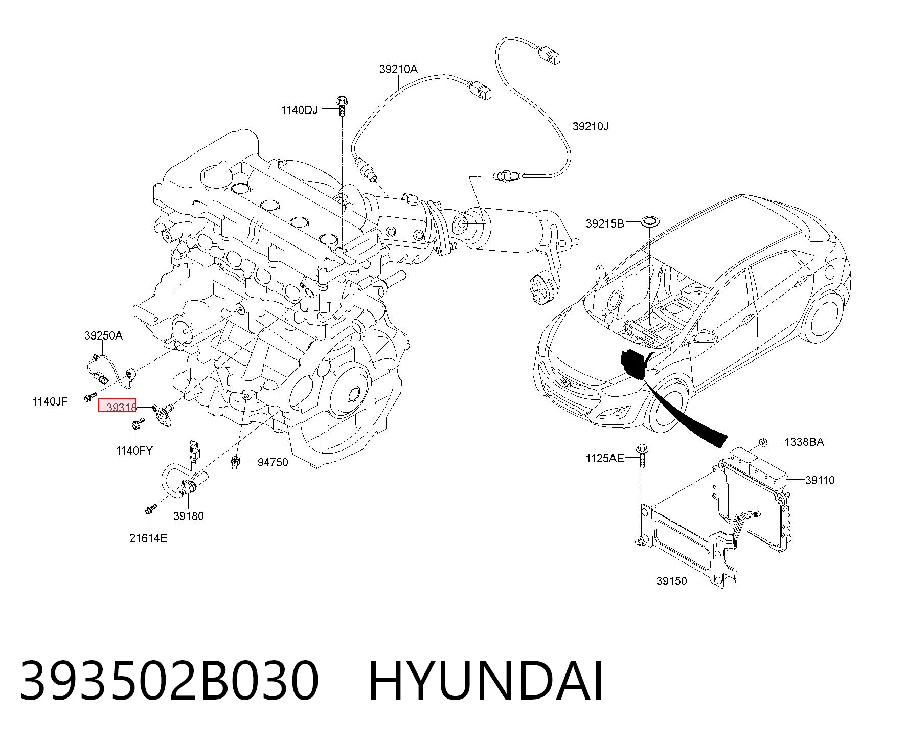  Czujnik położenia wałka rozrządu Hyundai SOLARIS 1