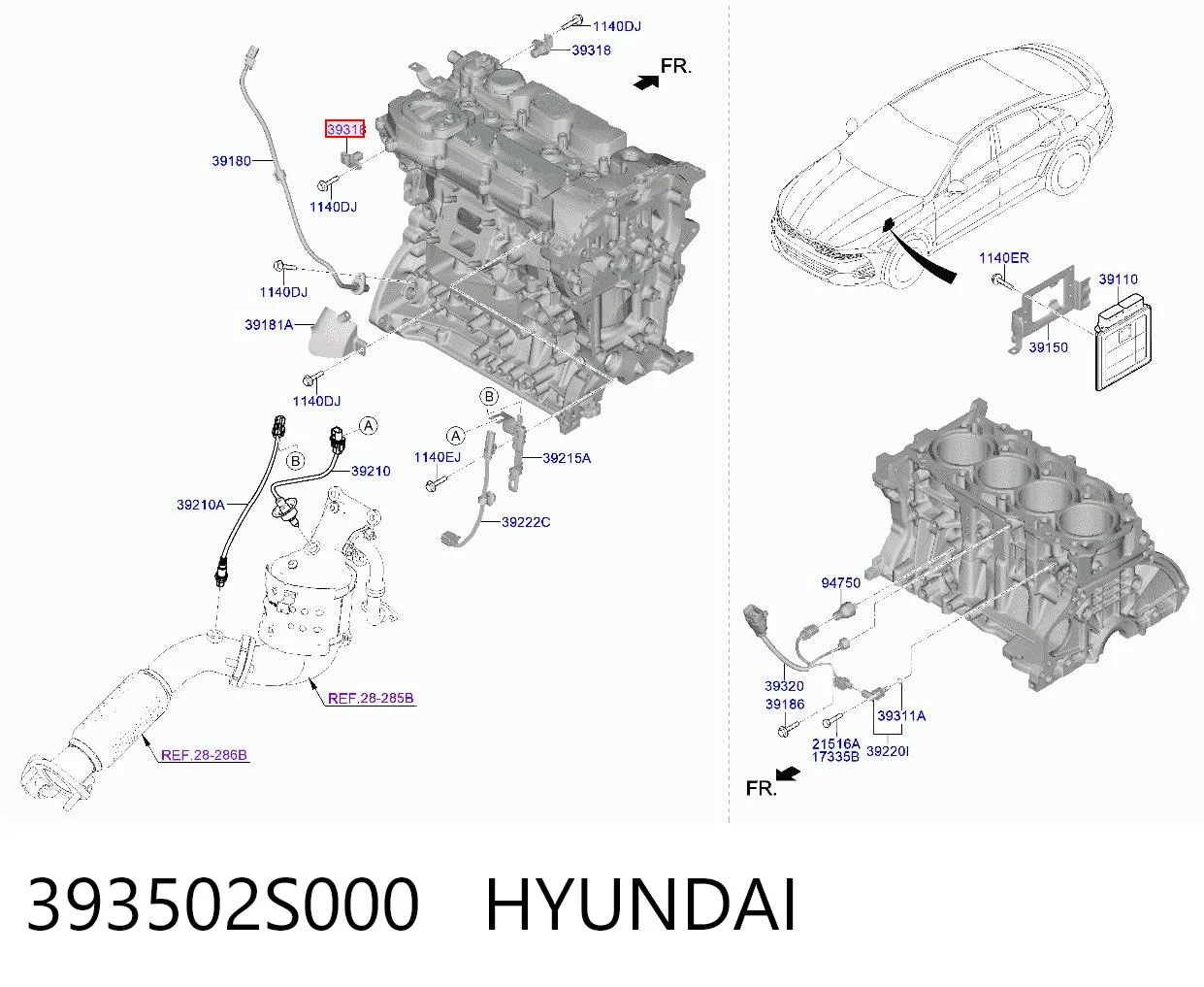 Czujnik położenia wałka rozrządu do Hyundai Sonata VIII DN8
