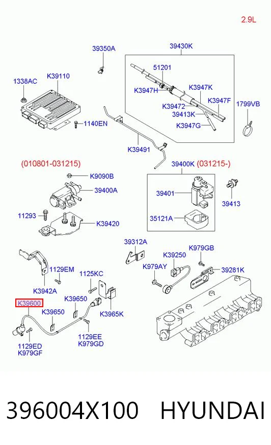  Czujnik położenia wału korbowego Hyundai Terracan 