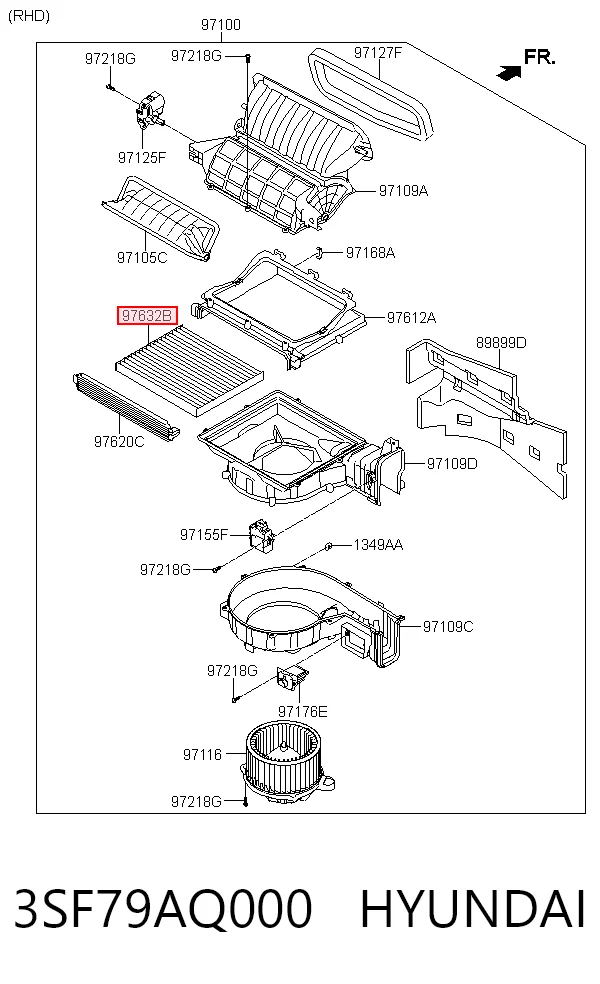3SF79AQ000 Hyundai/Kia Filtr kabiny