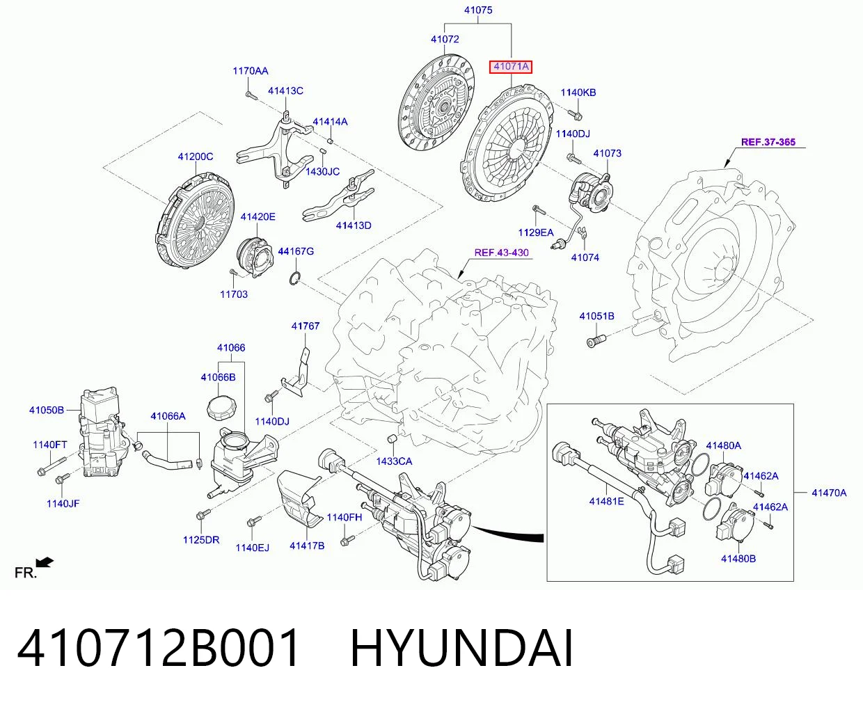 410712B001 Hyundai/Kia