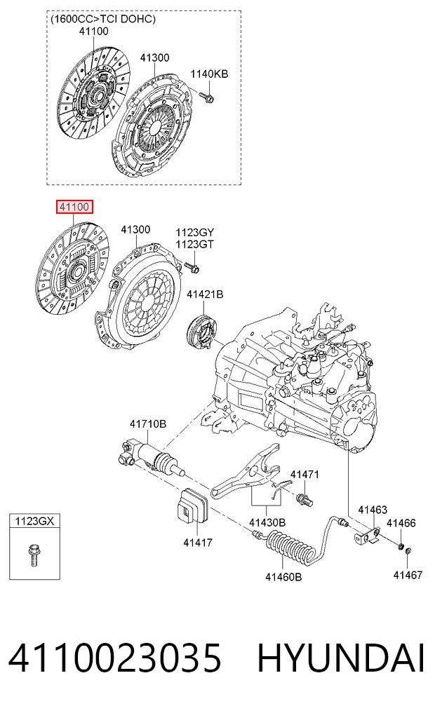Do koszyka Tarcza sprzęgła Hyundai Accent III MC