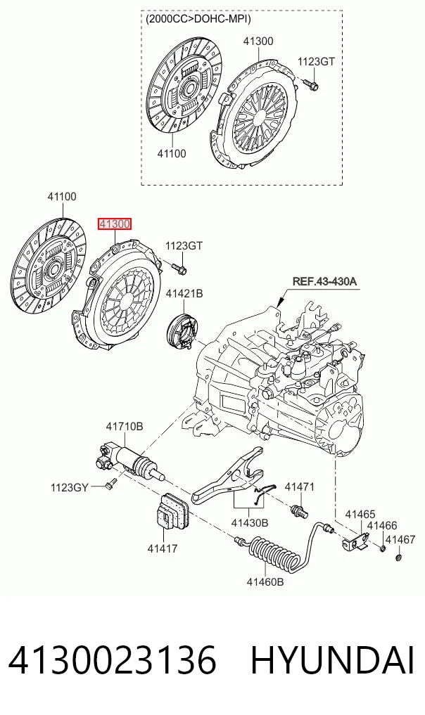 Do koszyka Docisk sprzęgła KIA Rio III UB